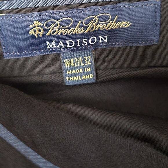 Brooks Brothers Madison Traditional Fit Wool Dress Pants Size 42 L 32 - Picture 7 of 9